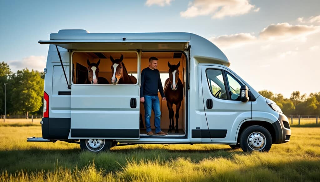 Camion 2 places pour chevaux : confort et sécurité assurés