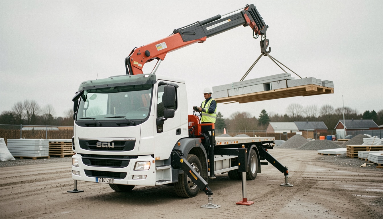 Location d’un camion avec grue : bien choisir