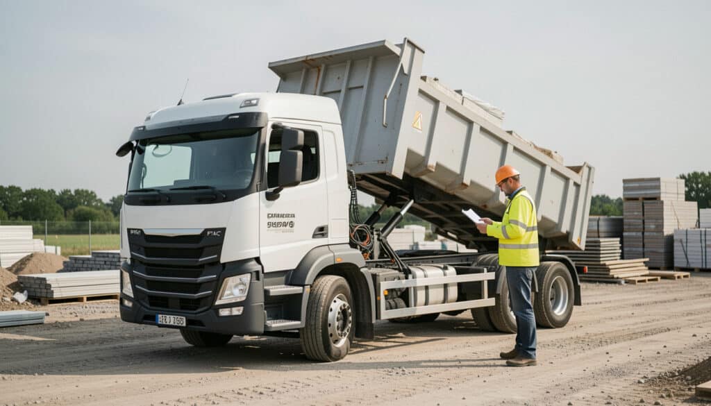 Charge utile d’un camion benne de 3,5 tonnes